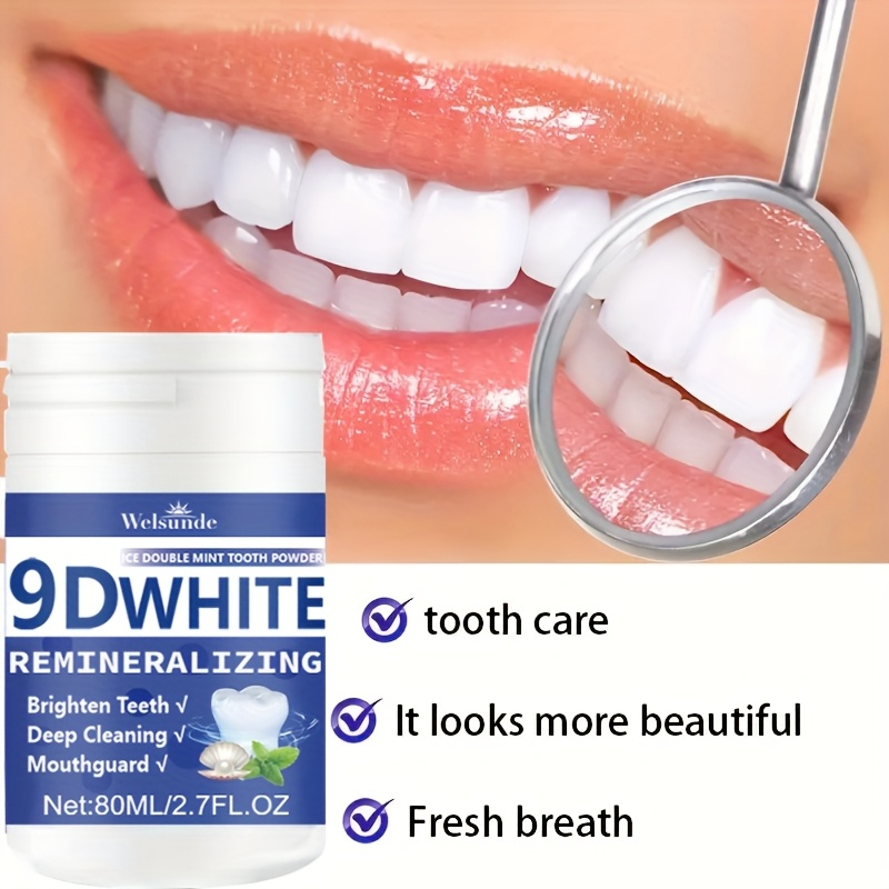 Teeth Whitening Remedies - 9D White Remineralizing Hydroxyapatite Tooth Powder,