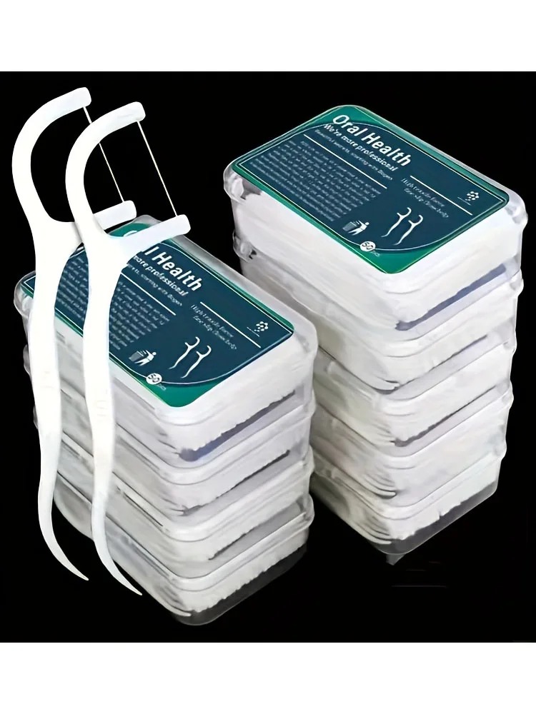 Dental Floss Picks - 50pcs Dental Floss, Deep Cleaning Dental