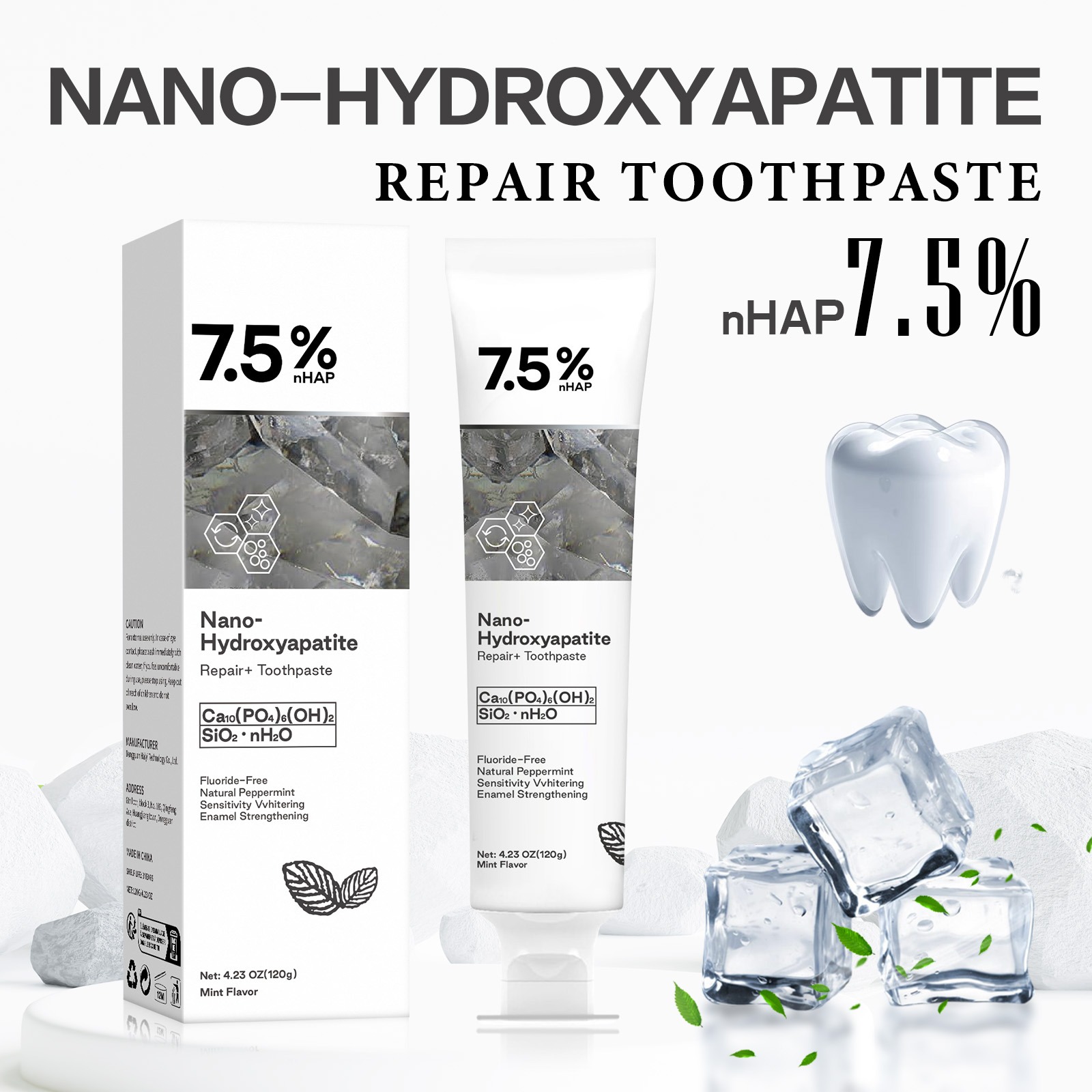 Teeth Whitening With Hydrogen Peroxide - Nano Hydroxyapatite Toothpaste Remover Coffee Tea