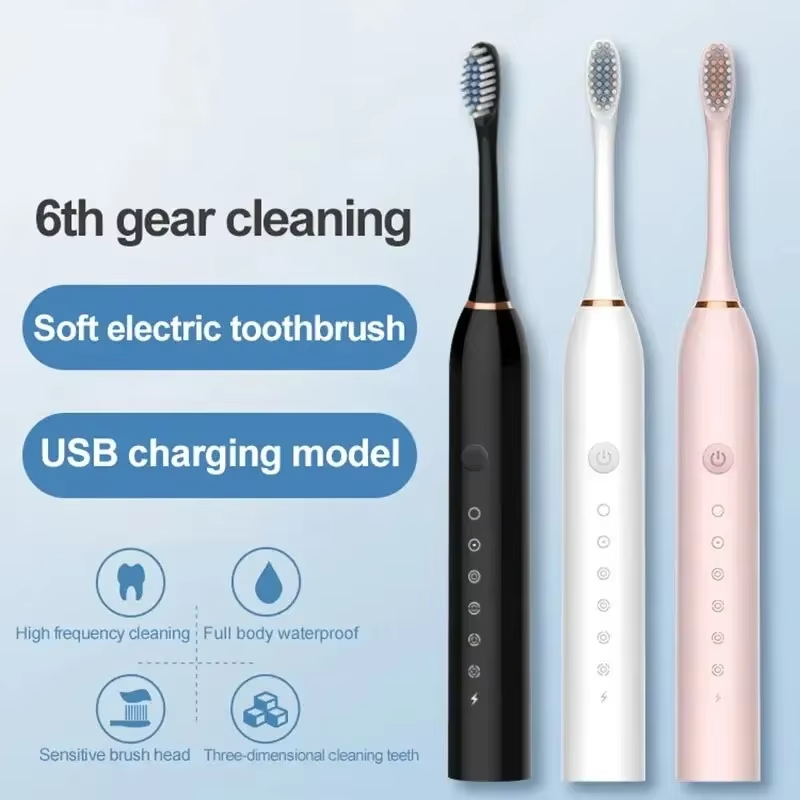 Electric Toothbrush Sonic - Electric Ultrasonic Toothbrush Six Speed Mode
