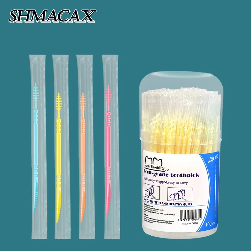 Dental Floss Picks - Double-Ended Fish Bone Shaped Dental Floss