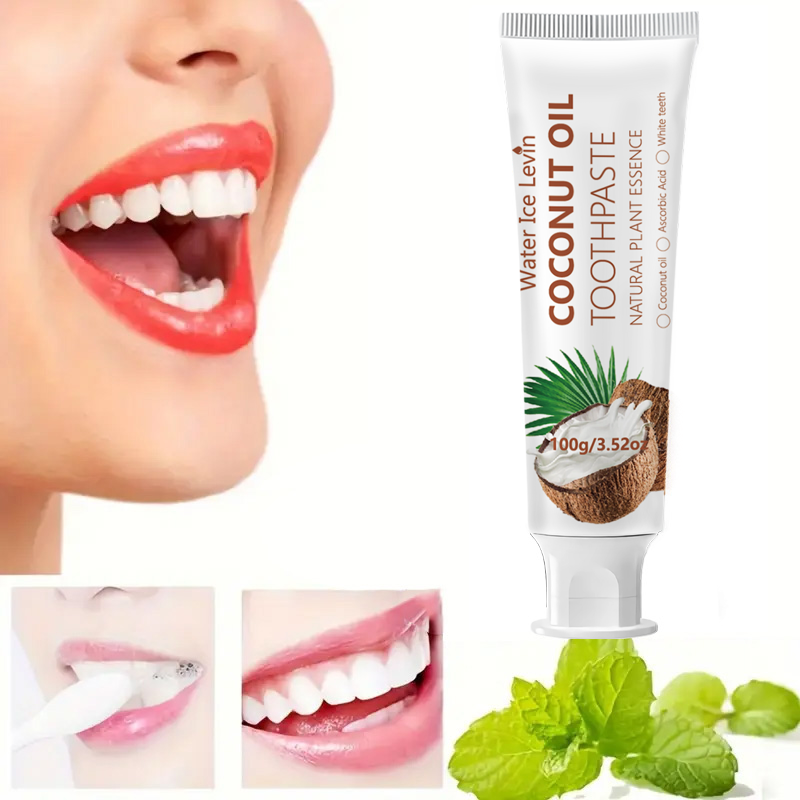 Teeth Whitening Serum - Coconut Oil Toothpaste 100g Natural Plant