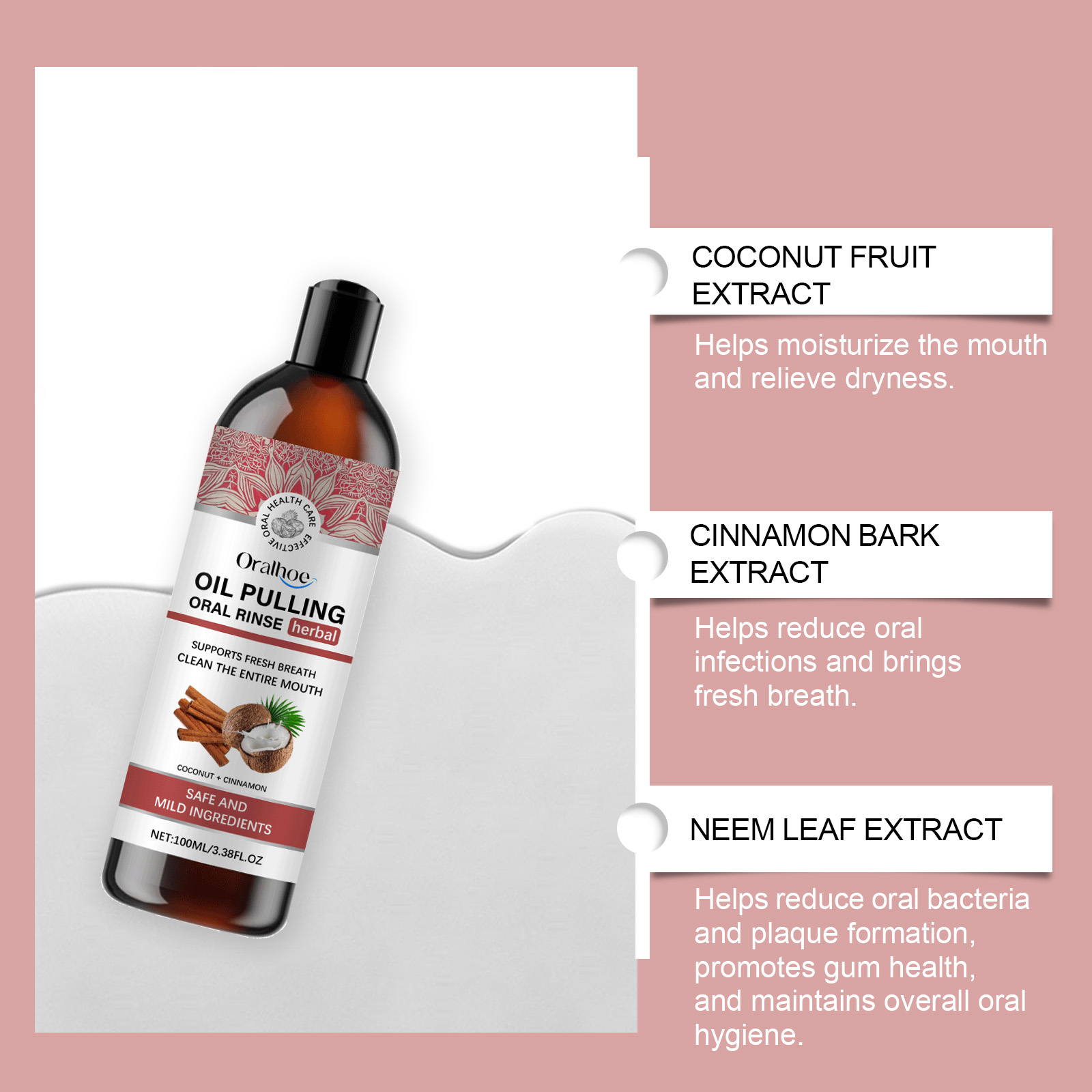 Coconut Pulling Oil Mouthwash  - Teeth Whitening With Coconut Oil ulasan dan harga