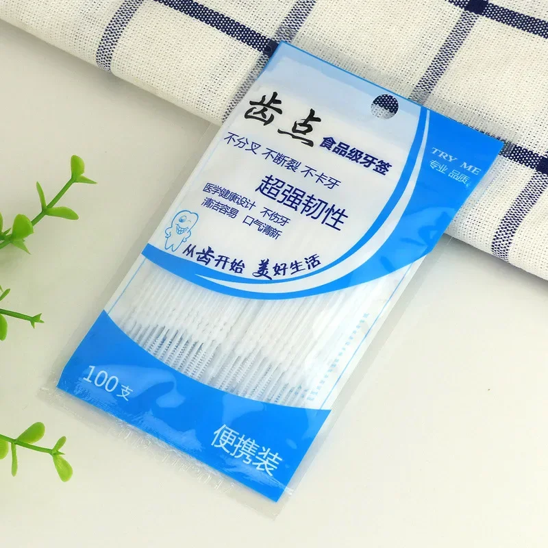 100PCS Double-headed Dental Br - Dental Floss Picks ulasan dan harga