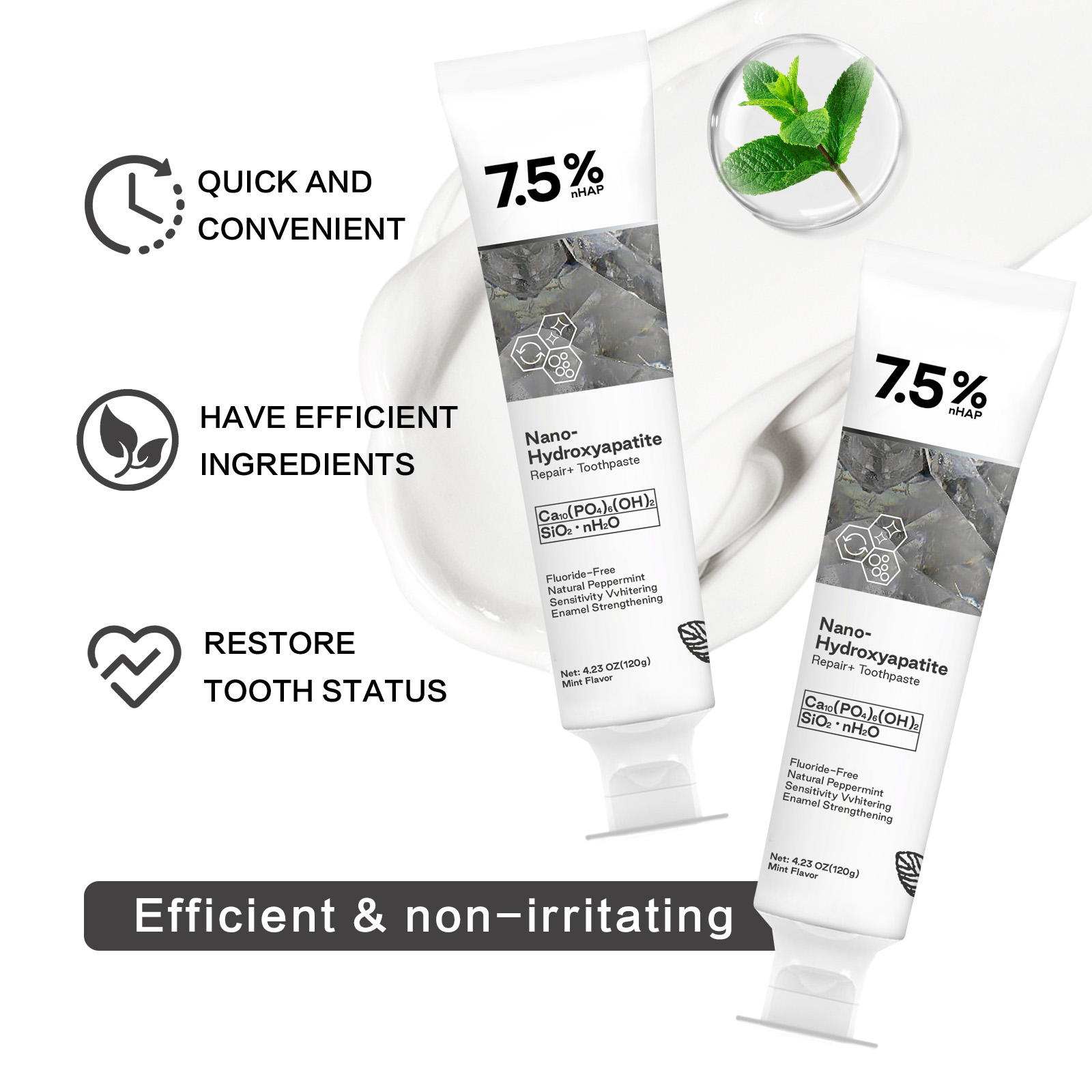 Nano Hydroxyapatite Toothpaste - Teeth Whitening With Hydrogen Peroxide ulasan dan harga