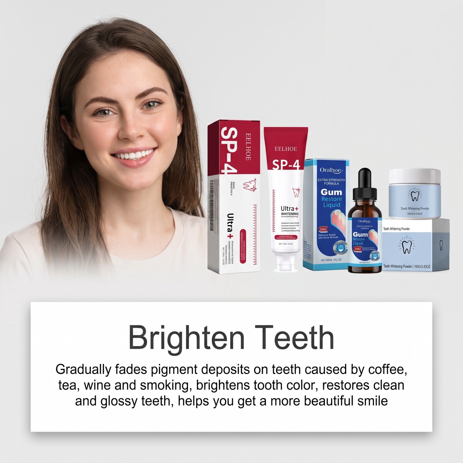 Oral Care Combo Set Whitening  - Teeth Whitening Paste ulasan dan harga