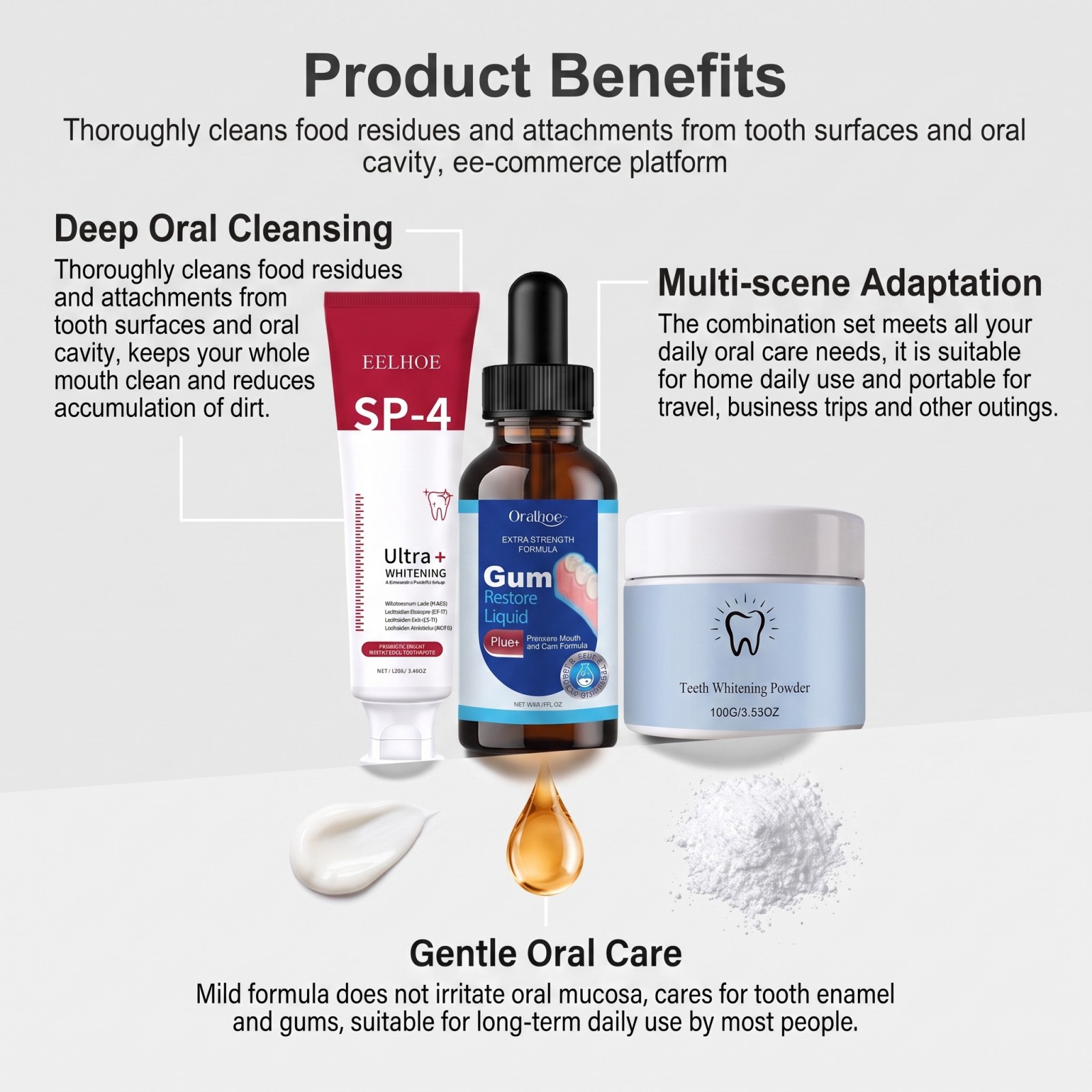 Oral Care Combo Set Whitening  - Teeth Whitening Paste ulasan dan harga