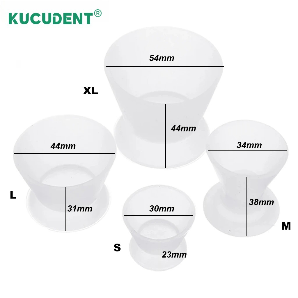 4Pcs/Set Dental Silicone Cup F - Teeth Whitening Lab ulasan dan harga