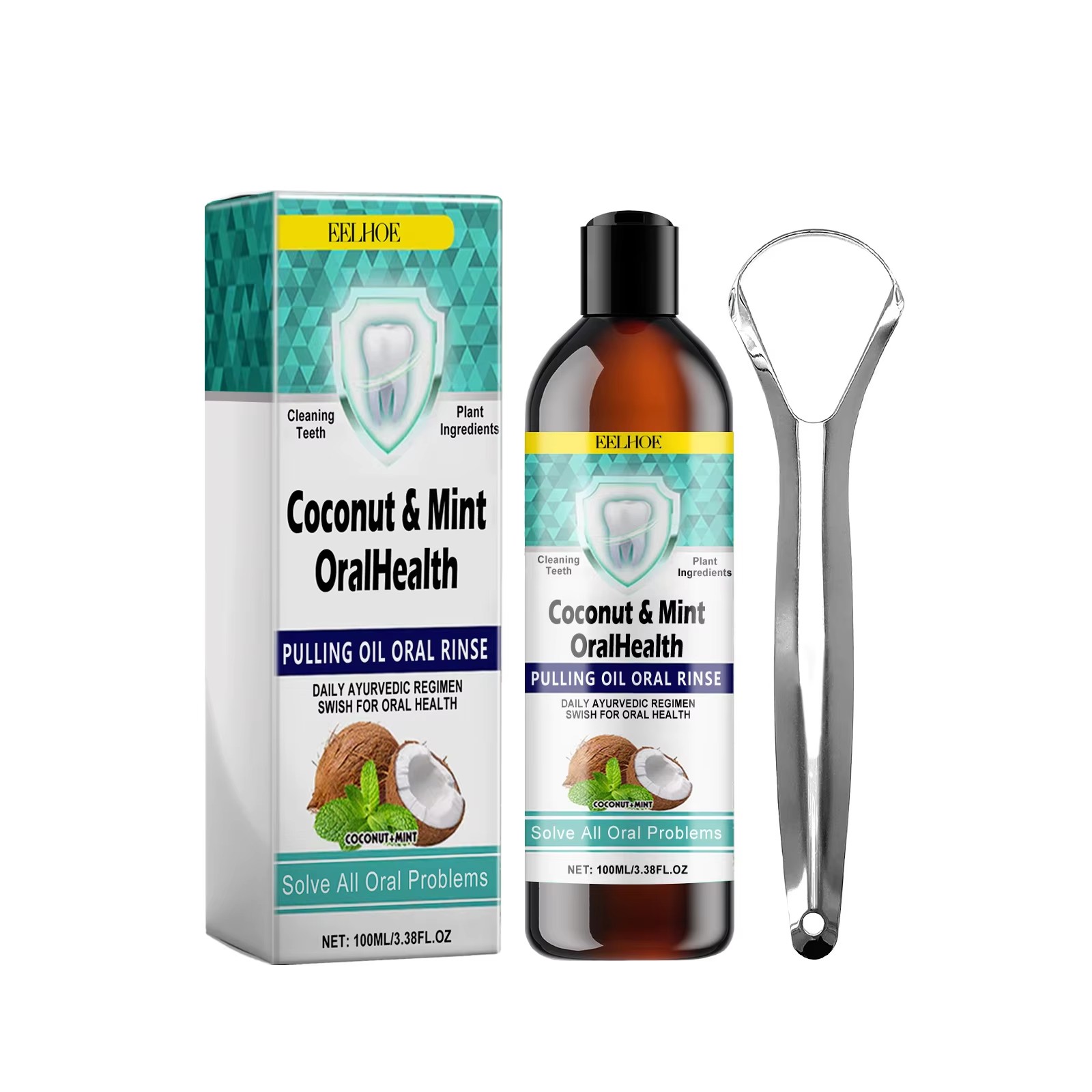 EELHOE Mint Coconut Oil Pullin - Teeth Whitening With Coconut Oil ulasan dan harga