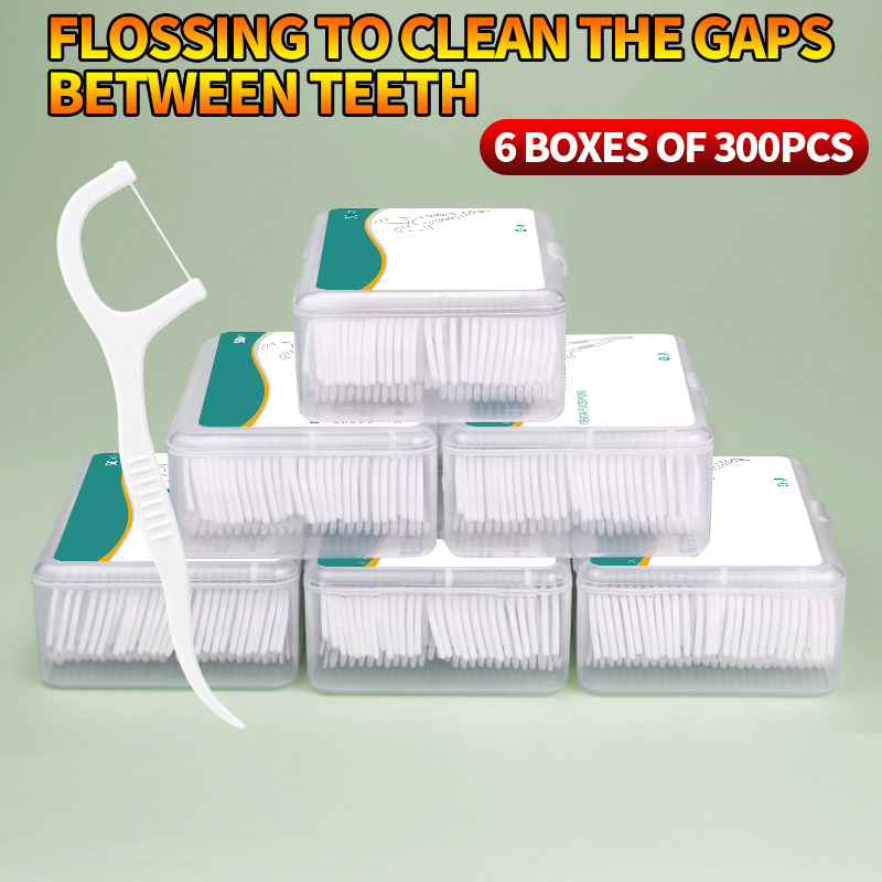 300PCS - Fine and smooth polym - Dental Floss Picks ulasan dan harga