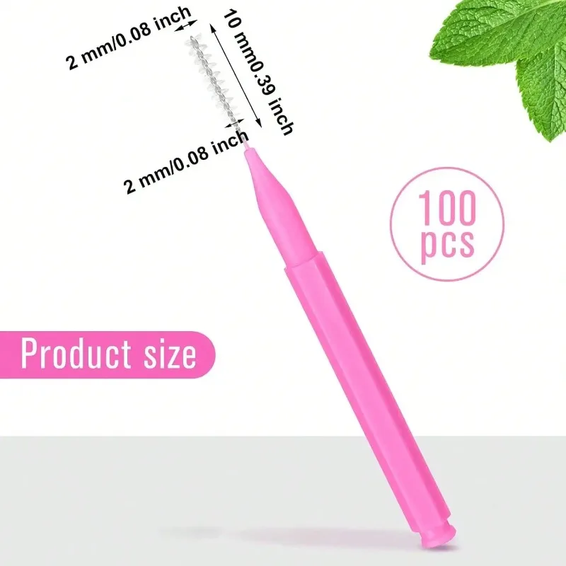 100Pcs Magenta Interdental Bru - Dental Floss Picks ulasan dan harga