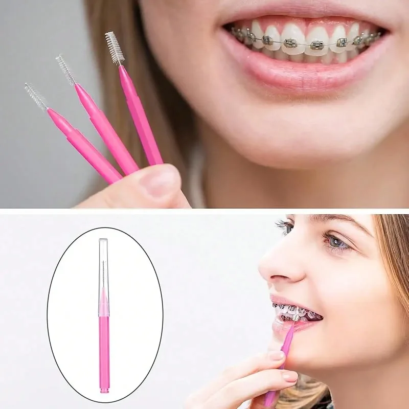 100Pcs Magenta Interdental Bru - Dental Floss Picks ulasan dan harga