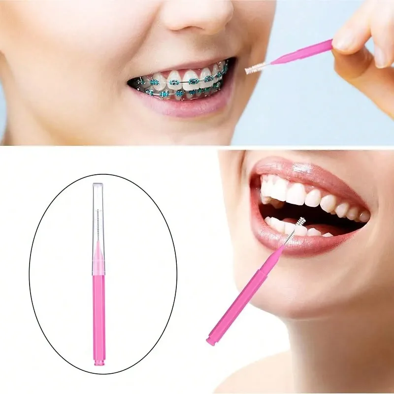100Pcs Magenta Interdental Bru - Dental Floss Picks ulasan dan harga