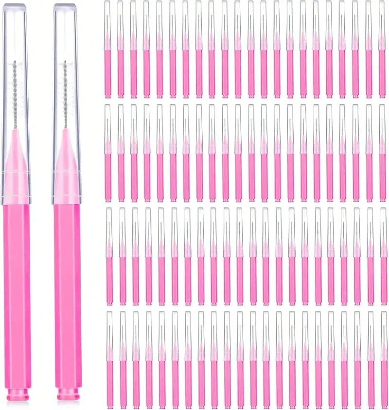 100Pcs Magenta Interdental Bru - Dental Floss Picks ulasan dan harga