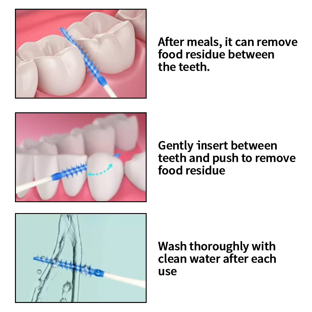 3 Box Soft Silicone Interdenta - Dental Floss Picks ulasan dan harga