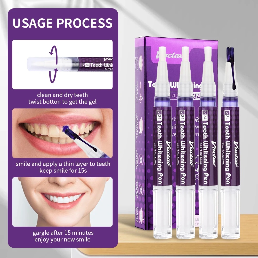 Vaclav V34 Purple teeth whiten - Teeth Whitening Paste ulasan dan harga